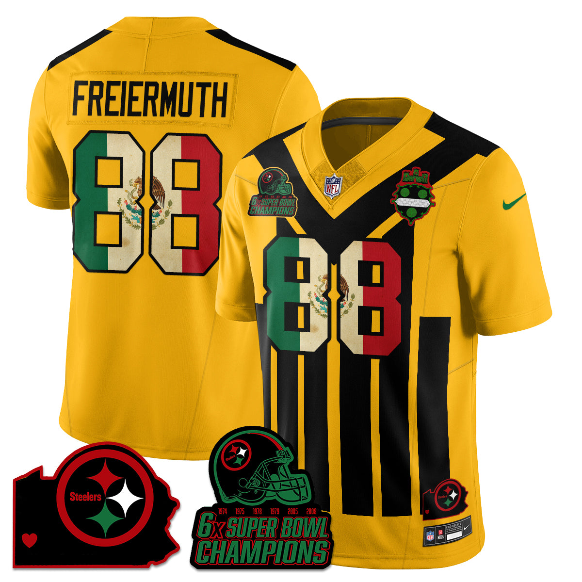 PIT 6-Time Champions Mexico Vapor Limited Jersey - Stitched