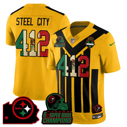 PIT 6-Time Champions Mexico Vapor Limited Jersey - Stitched