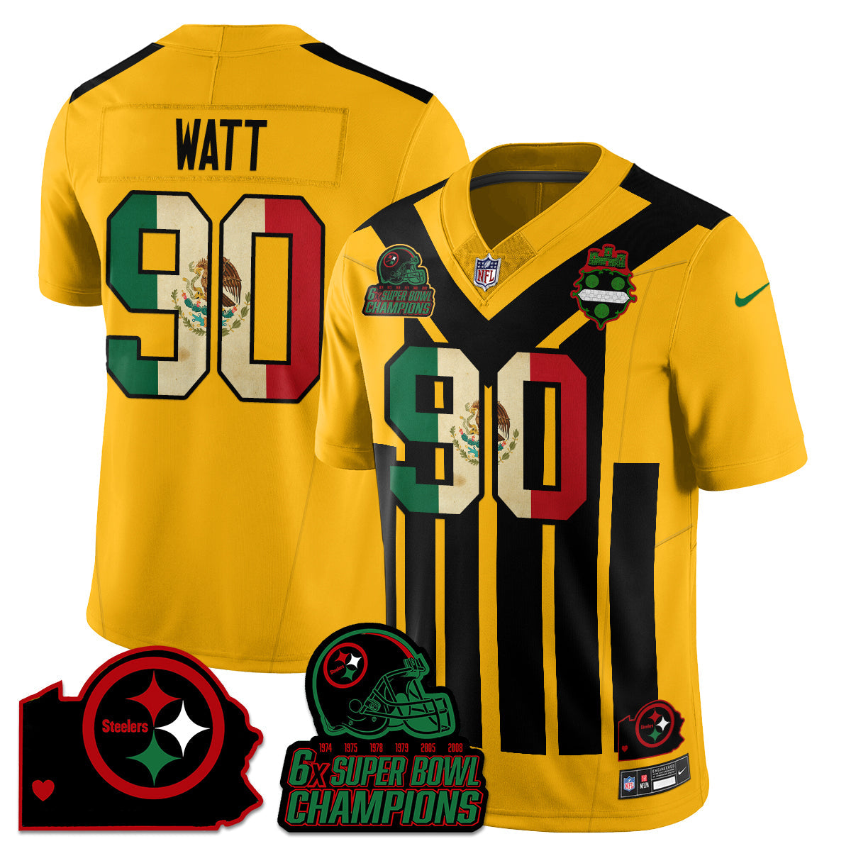PIT 6-Time Champions Mexico Vapor Limited Jersey - Stitched