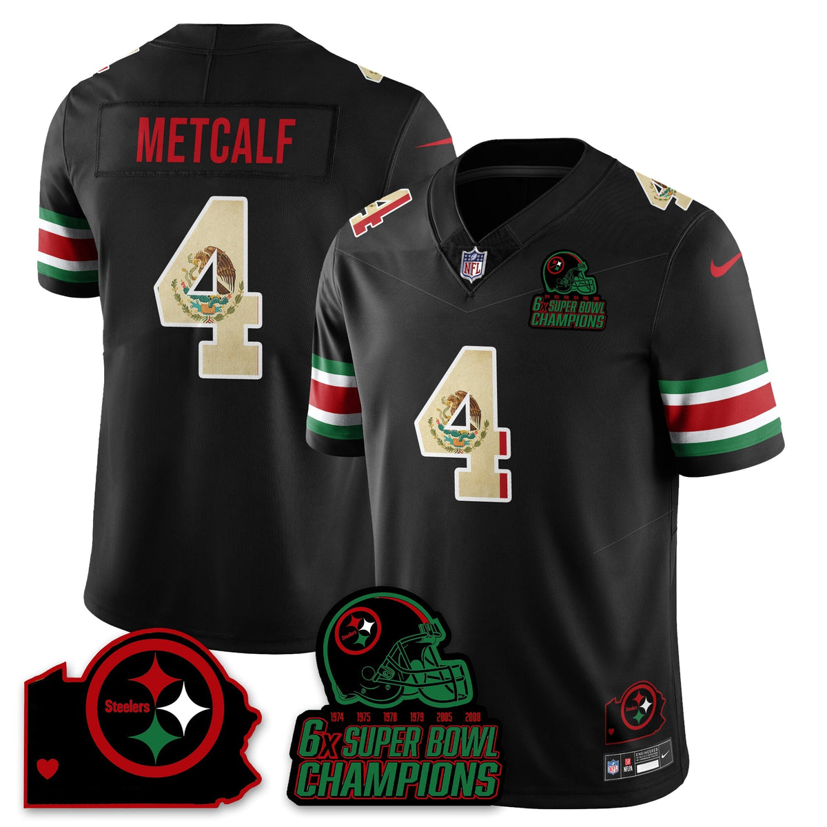 PIT 6-Time Champions Mexico Vapor Limited Jersey - Stitched