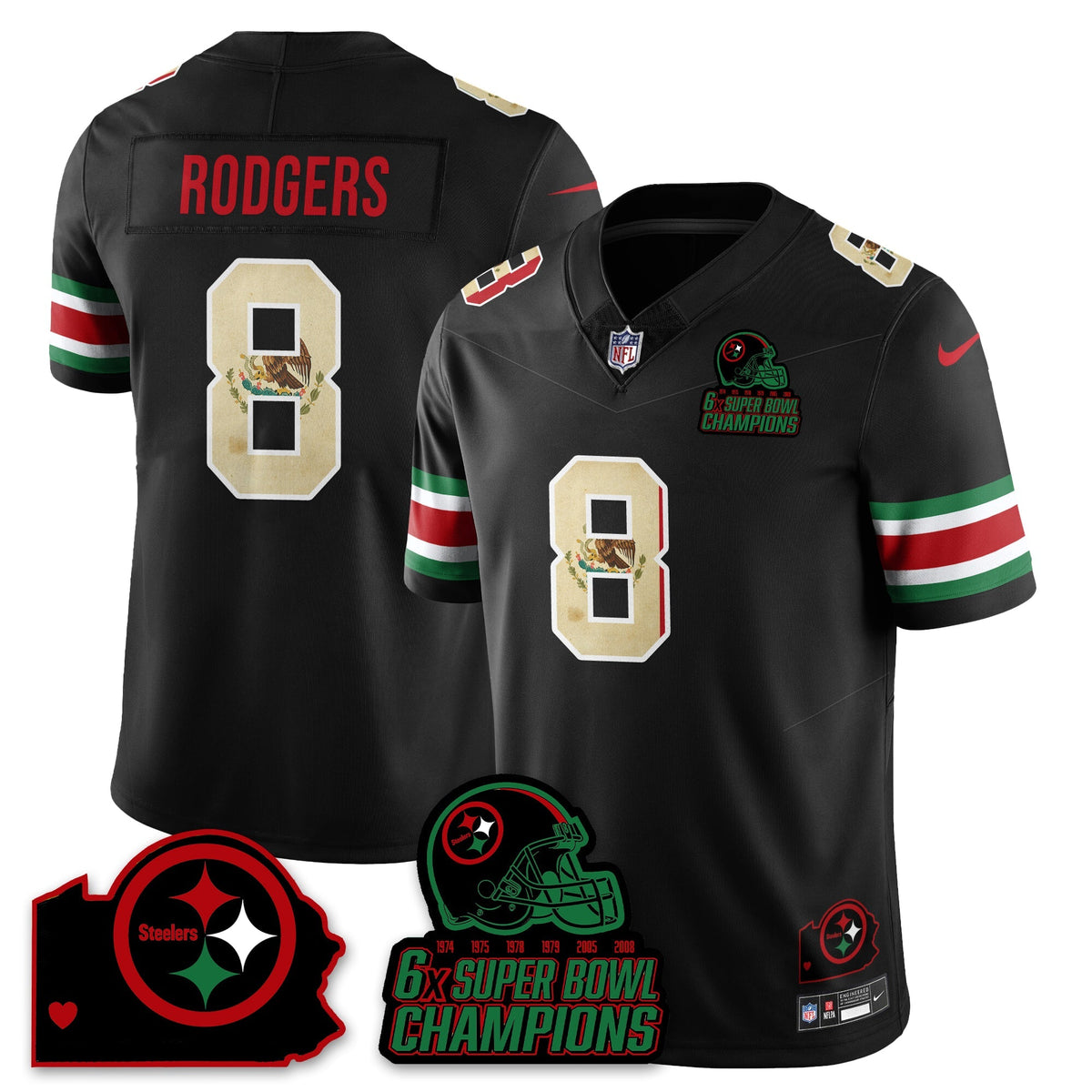 PIT 6-Time Champions Mexico Vapor Limited Jersey - Stitched
