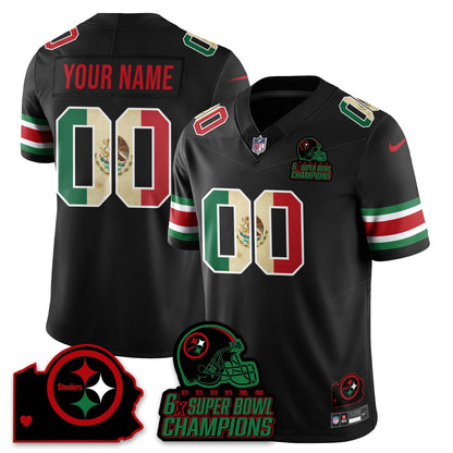 PIT 6-Time Champions Mexico Vapor Limited Custom Jersey - Stitched