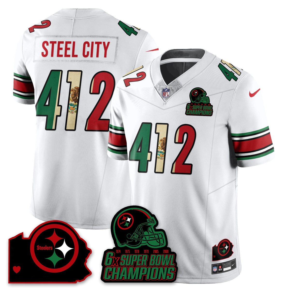 PIT 6-Time Champions Mexico Vapor Limited Jersey - Stitched