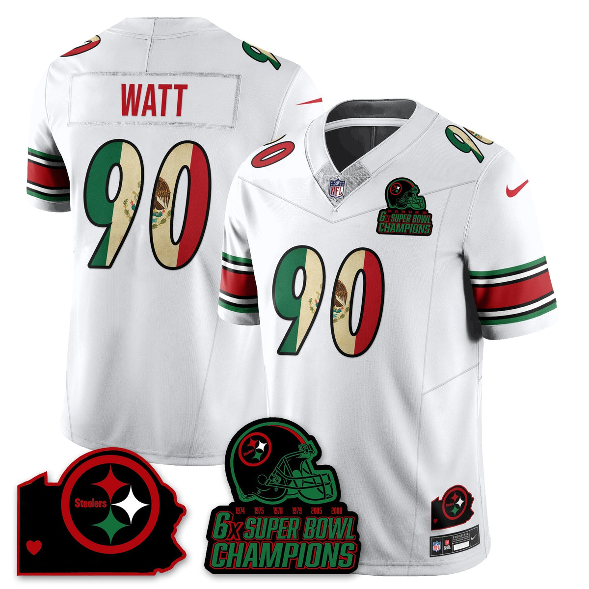 PIT 6-Time Champions Mexico Vapor Limited Jersey - Stitched