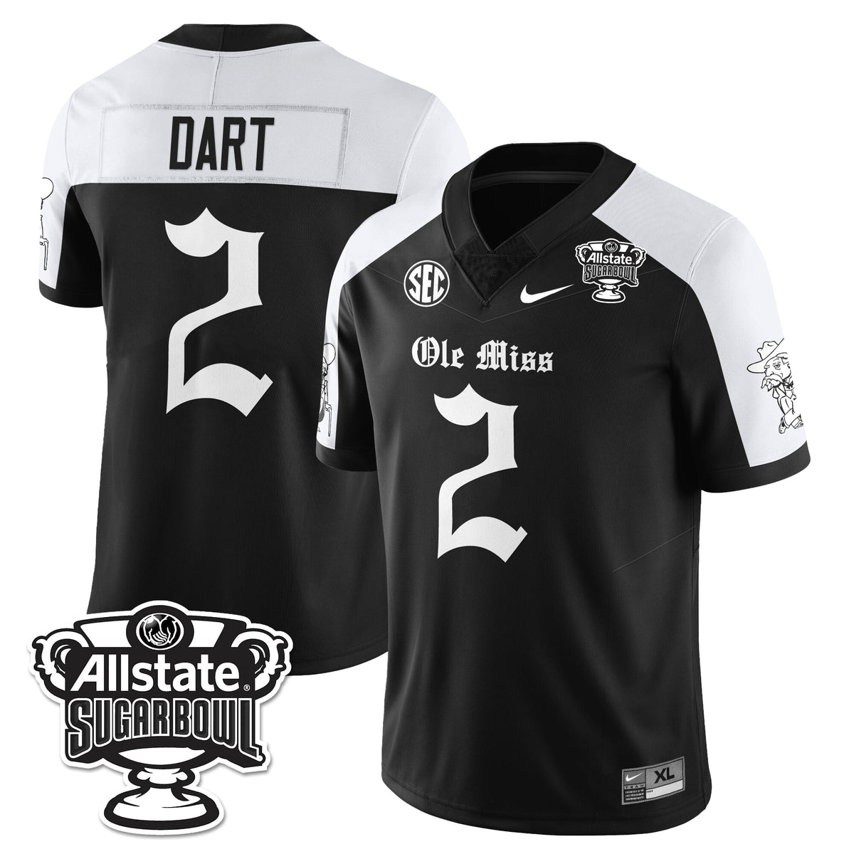 OMR 2025 Sugar Bowl Gothic Vapor Limited Football Jersey - Stitched