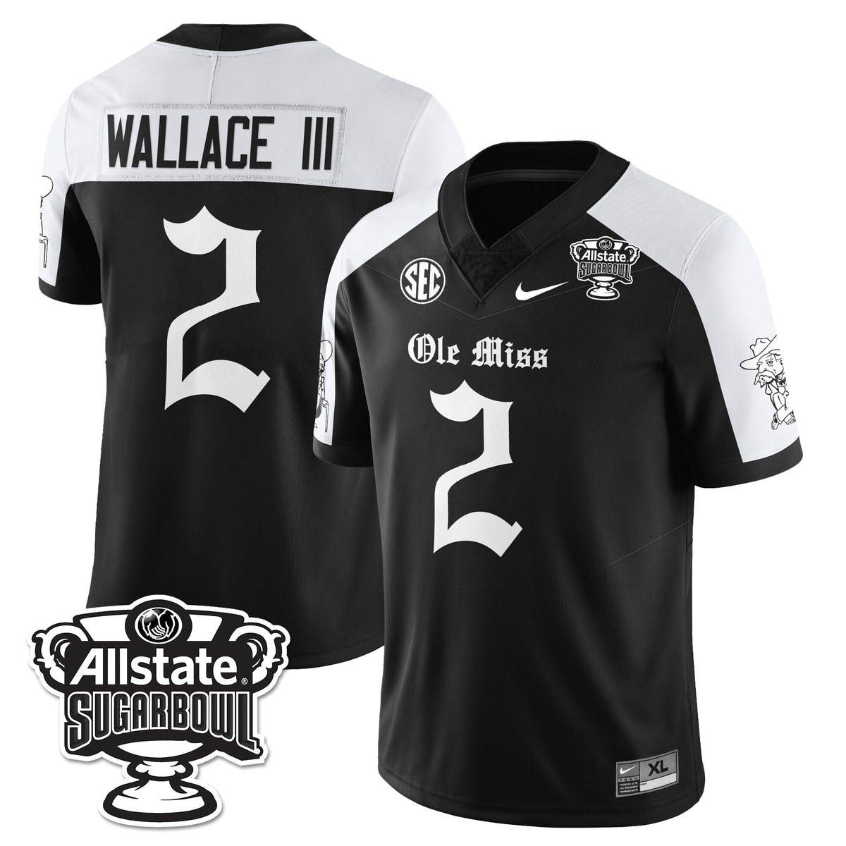 OMR 2025 Sugar Bowl Gothic Vapor Limited Football Jersey - Stitched
