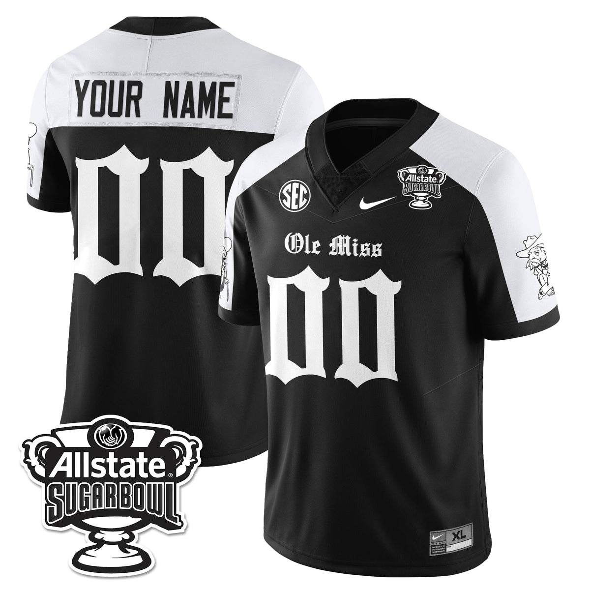 OMR 2025 Sugar Bowl Gothic Vapor Limited Football Jersey - Stitched