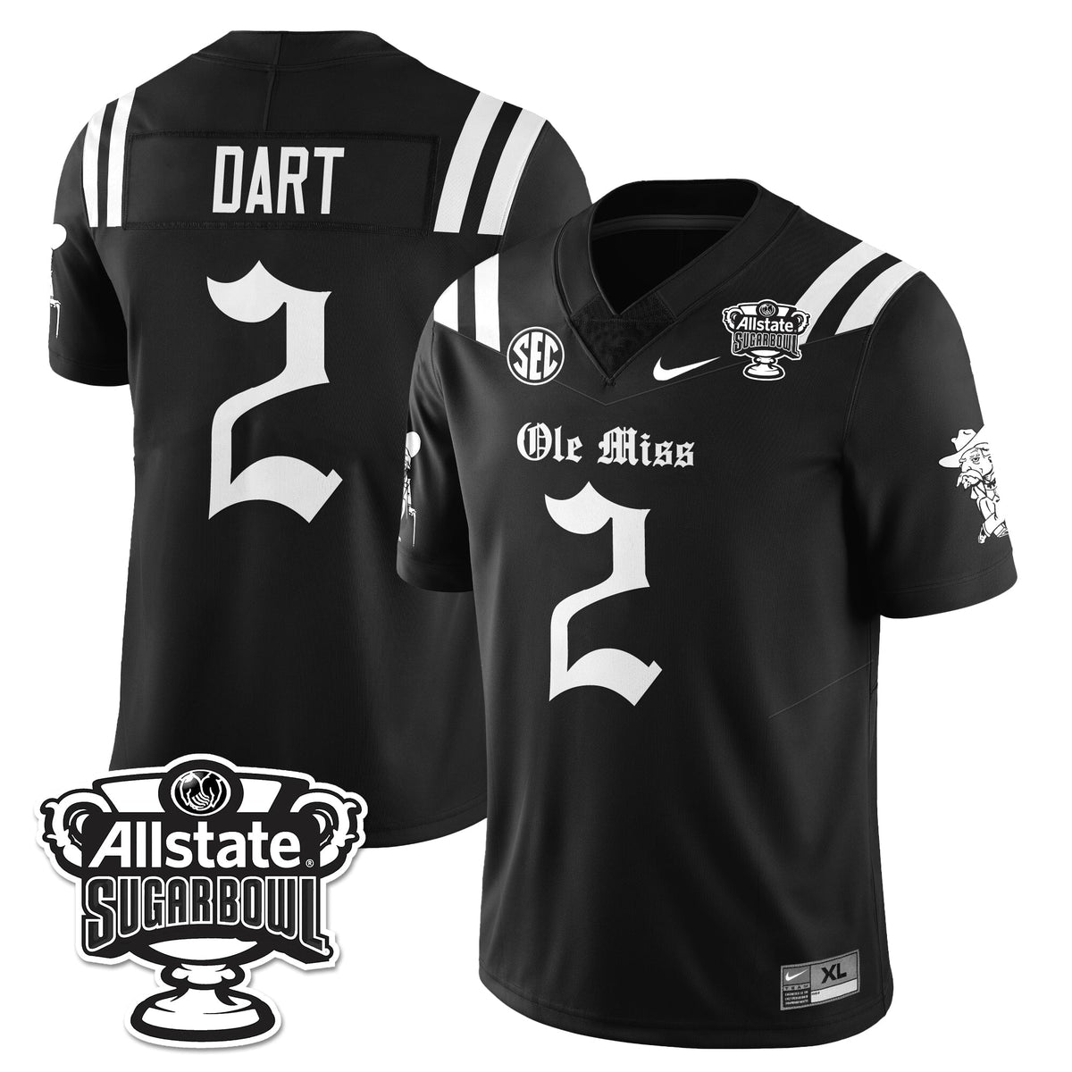 OMR 2025 Sugar Bowl Gothic Vapor Limited Football Jersey - Stitched