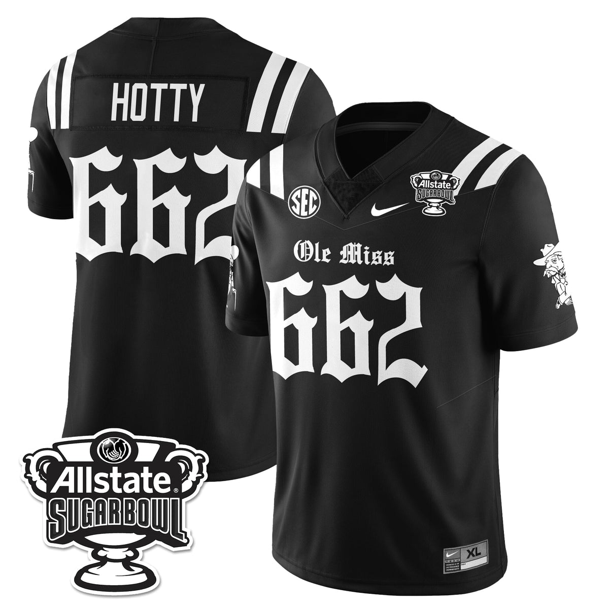 OMR 2025 Sugar Bowl Gothic Vapor Limited Football Jersey - Stitched