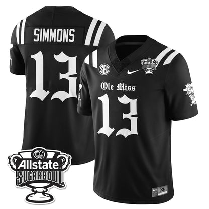 OMR 2025 Sugar Bowl Gothic Vapor Limited Football Jersey - Stitched