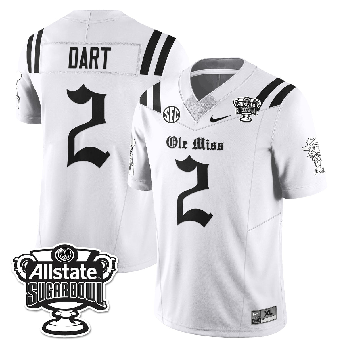 OMR 2025 Sugar Bowl Gothic Vapor Limited Football Jersey - Stitched