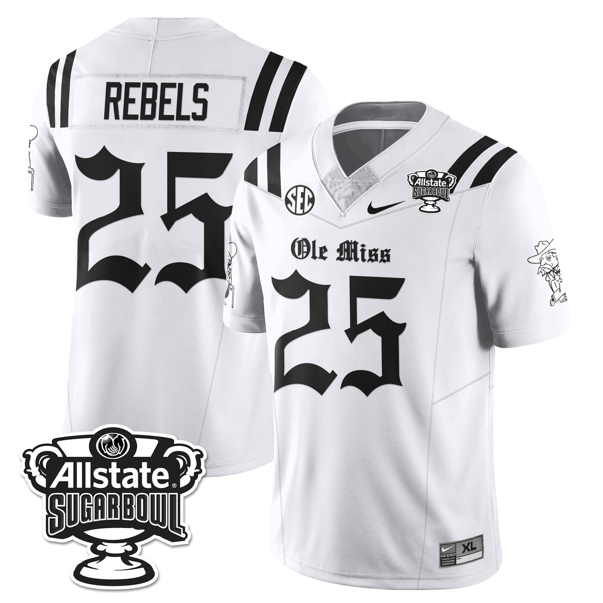 OMR 2025 Sugar Bowl Gothic Vapor Limited Football Jersey - Stitched