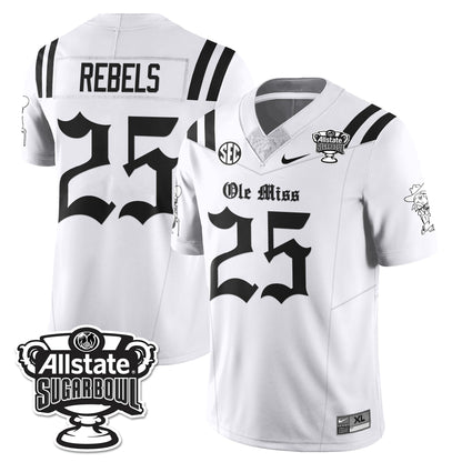 OMR 2025 Sugar Bowl Gothic Vapor Limited Football Jersey - Stitched