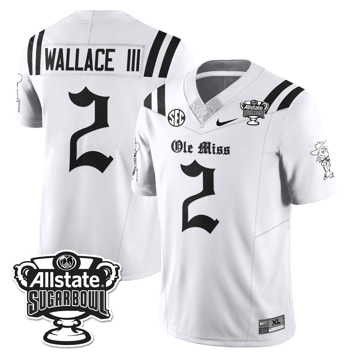 OMR 2025 Sugar Bowl Gothic Vapor Limited Football Jersey - Stitched