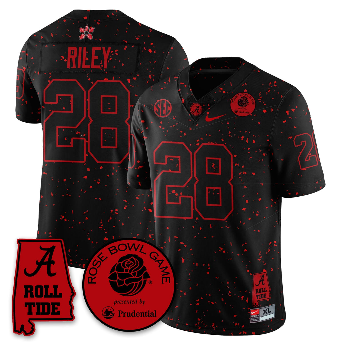BAMA Stranger Things Rose Bowl Vapor Limited Football Jersey - Stitched