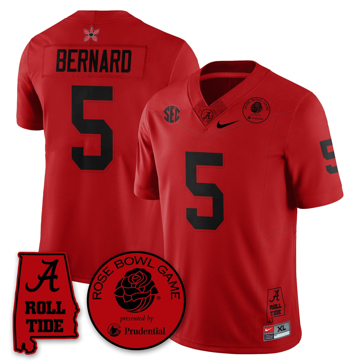 BAMA Stranger Things Rose Bowl Vapor Limited Football Jersey - Stitched