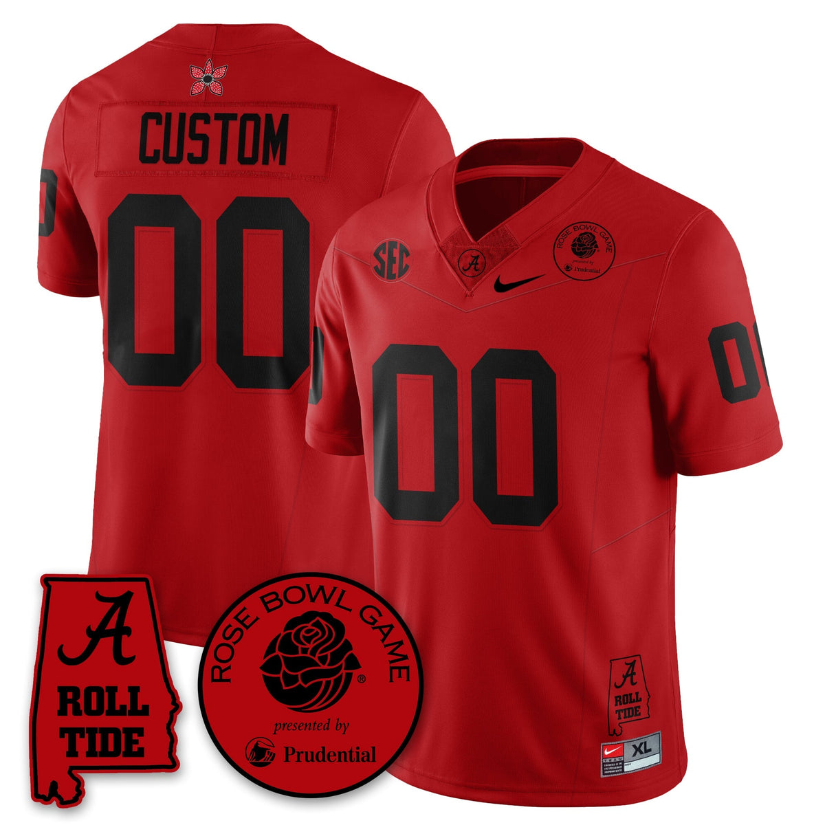 BAMA Stranger Things Rose Bowl Vapor Limited Football Jersey - Stitched