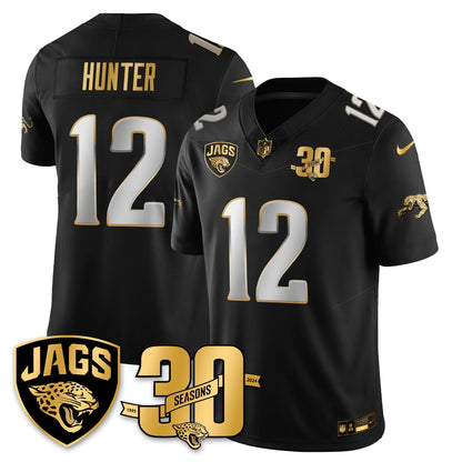 DET 30th Season Patch Throwback Gold Vapor Limited Jersey - Stitched