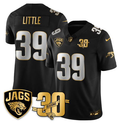 DET 30th Season Patch Throwback Gold Vapor Limited Jersey - Stitched
