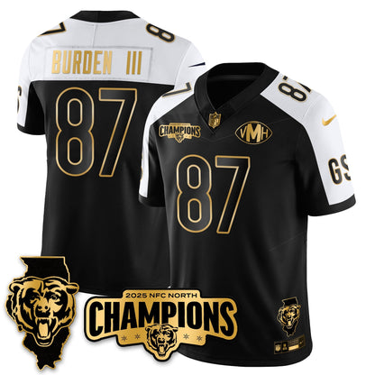 CHI NFC North Division Champions Vapor Limited Gold Jersey - Stitched