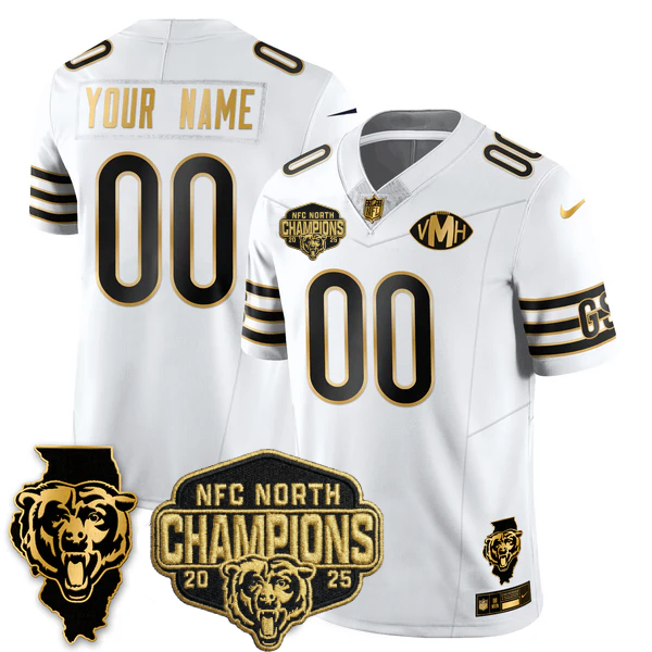 Custom CHI 2025 NFC North Champions Patch Jersey V2 - Stitched