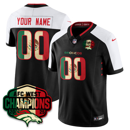 Custom DEN Mexico AFC West Division Champions Vapor Limited Jersey - Stitched