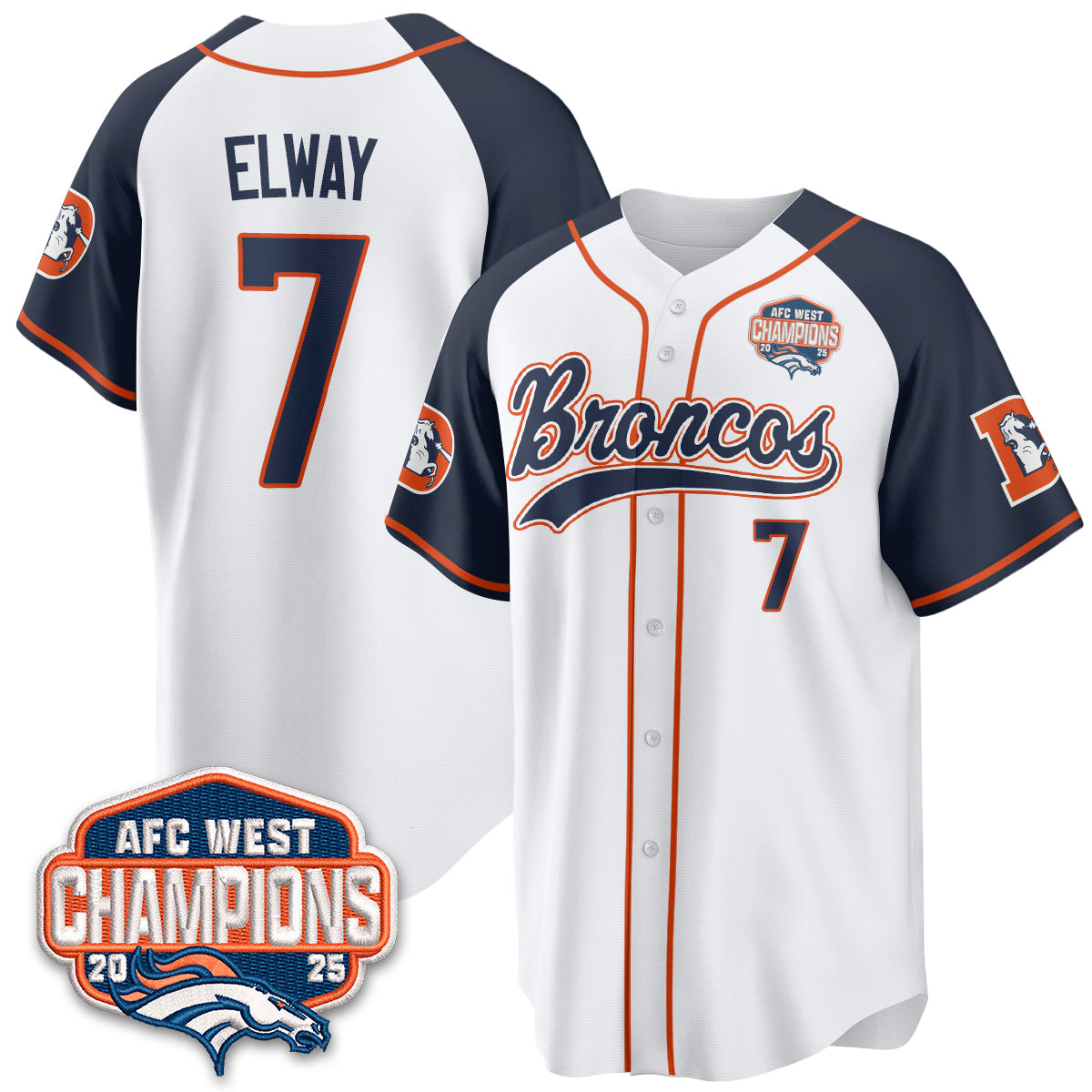 DEN AFC West Division Champions Vapor Limited Baseball Jersey - Stitched