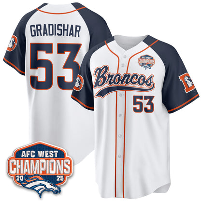 DEN AFC West Division Champions Vapor Limited Baseball Jersey - Stitched