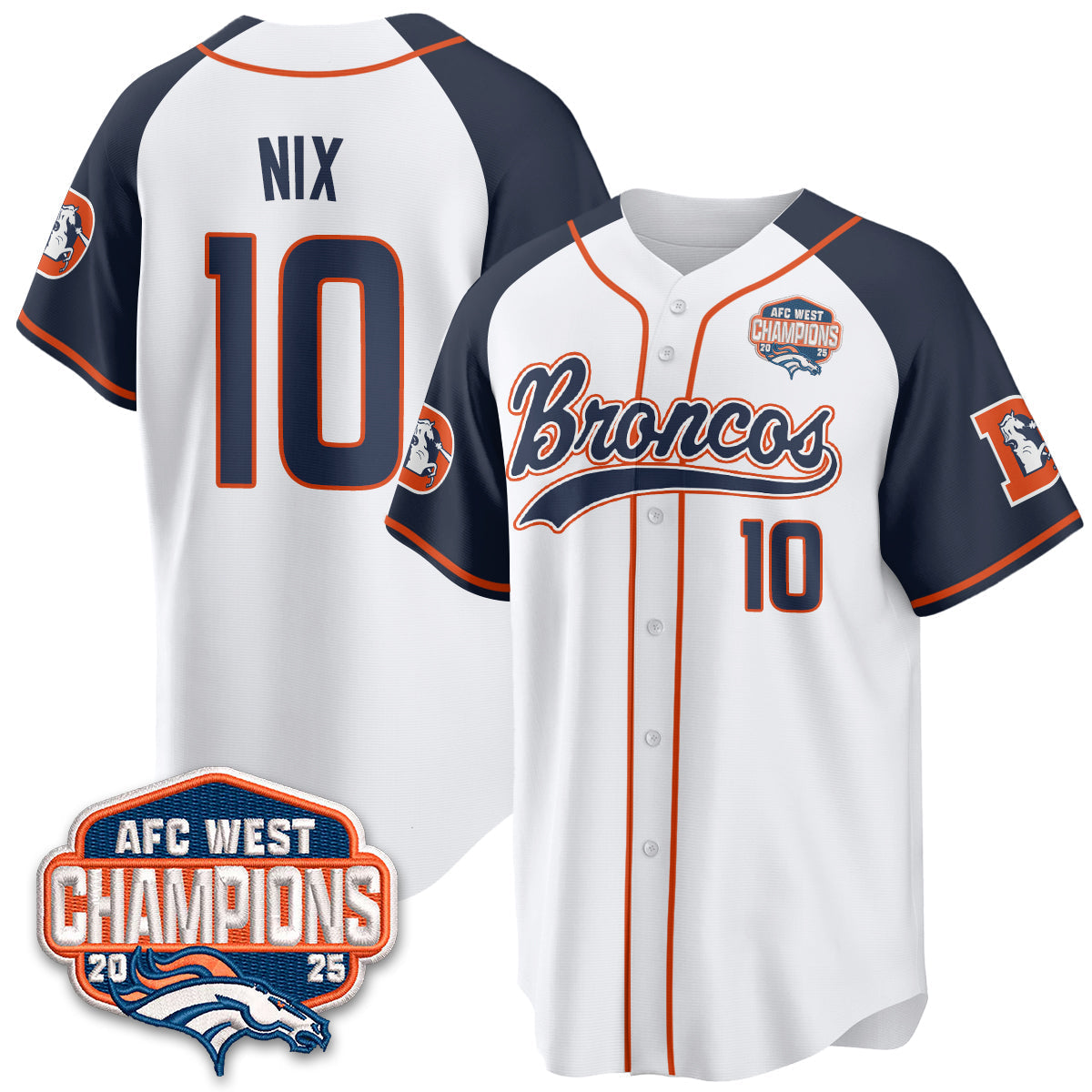 DEN AFC West Division Champions Vapor Limited Baseball Jersey - Stitched