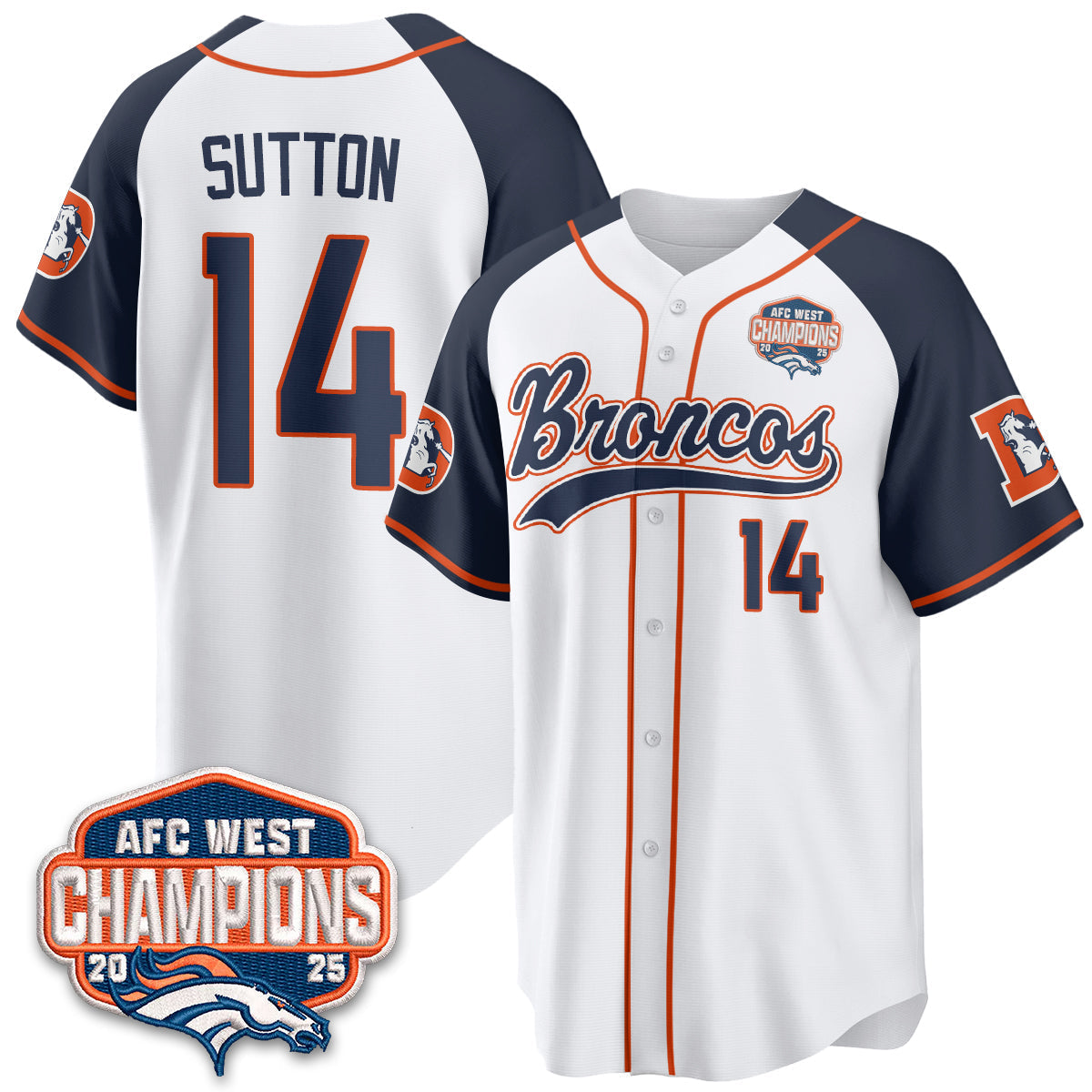 DEN AFC West Division Champions Vapor Limited Baseball Jersey - Stitched