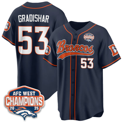 DEN AFC West Division Champions Vapor Limited Baseball Jersey - Stitched