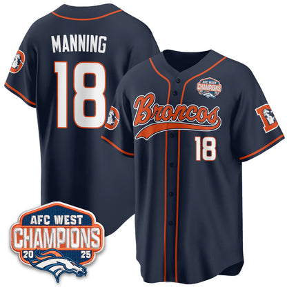 DEN AFC West Division Champions Vapor Limited Baseball Jersey - Stitched