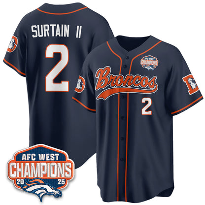 DEN AFC West Division Champions Vapor Limited Baseball Jersey - Stitched