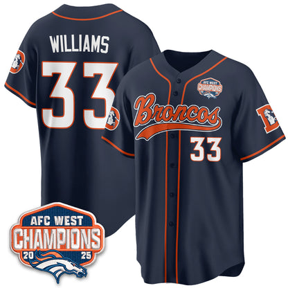 DEN AFC West Division Champions Vapor Limited Baseball Jersey - Stitched