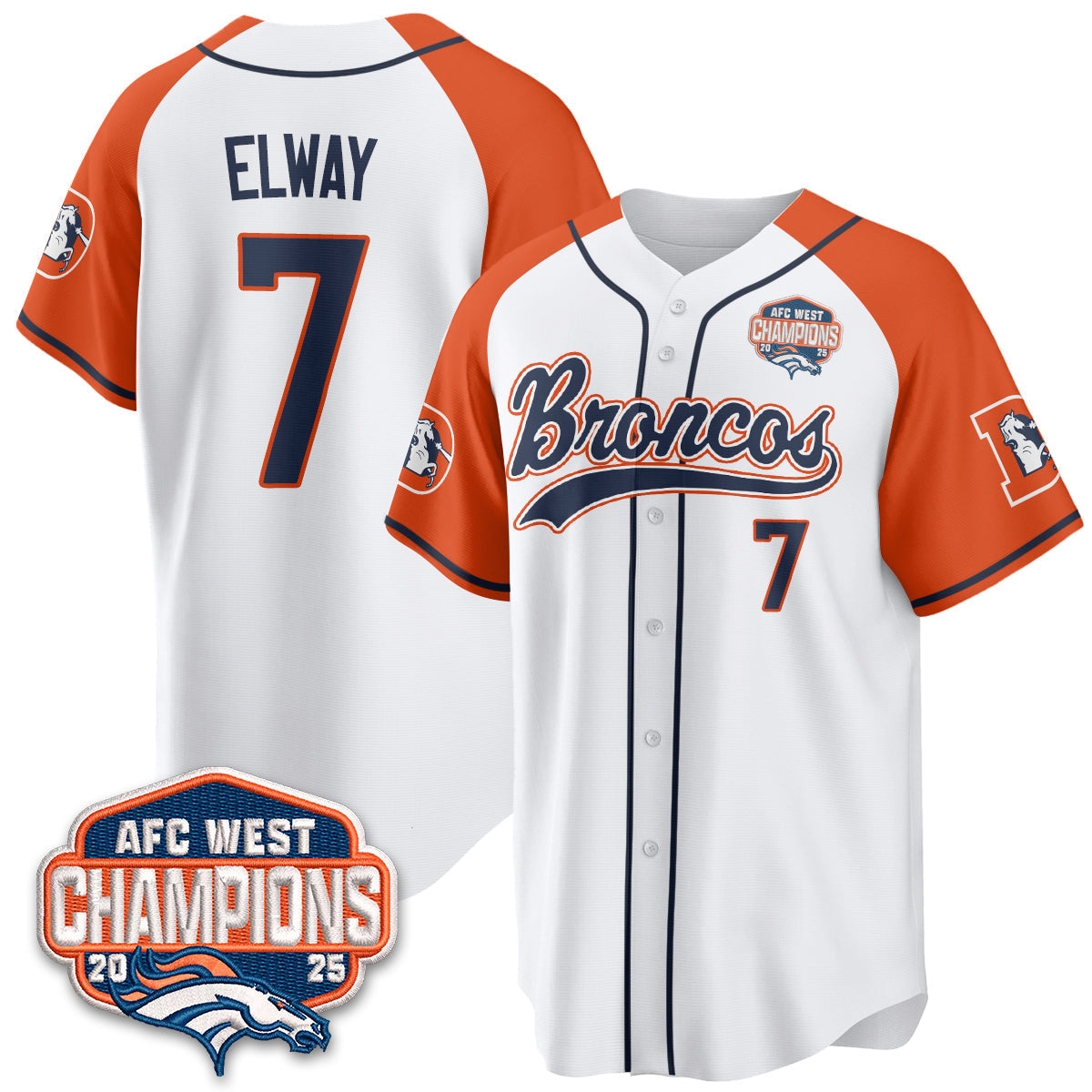 DEN AFC West Division Champions Vapor Limited Baseball Jersey - Stitched