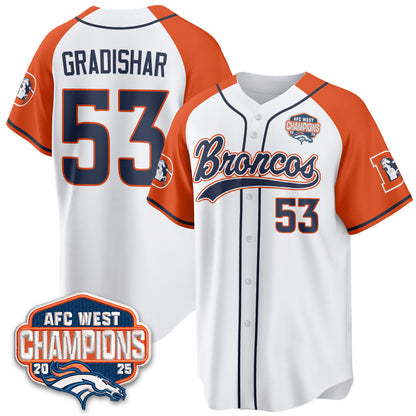 DEN AFC West Division Champions Vapor Limited Baseball Jersey - Stitched