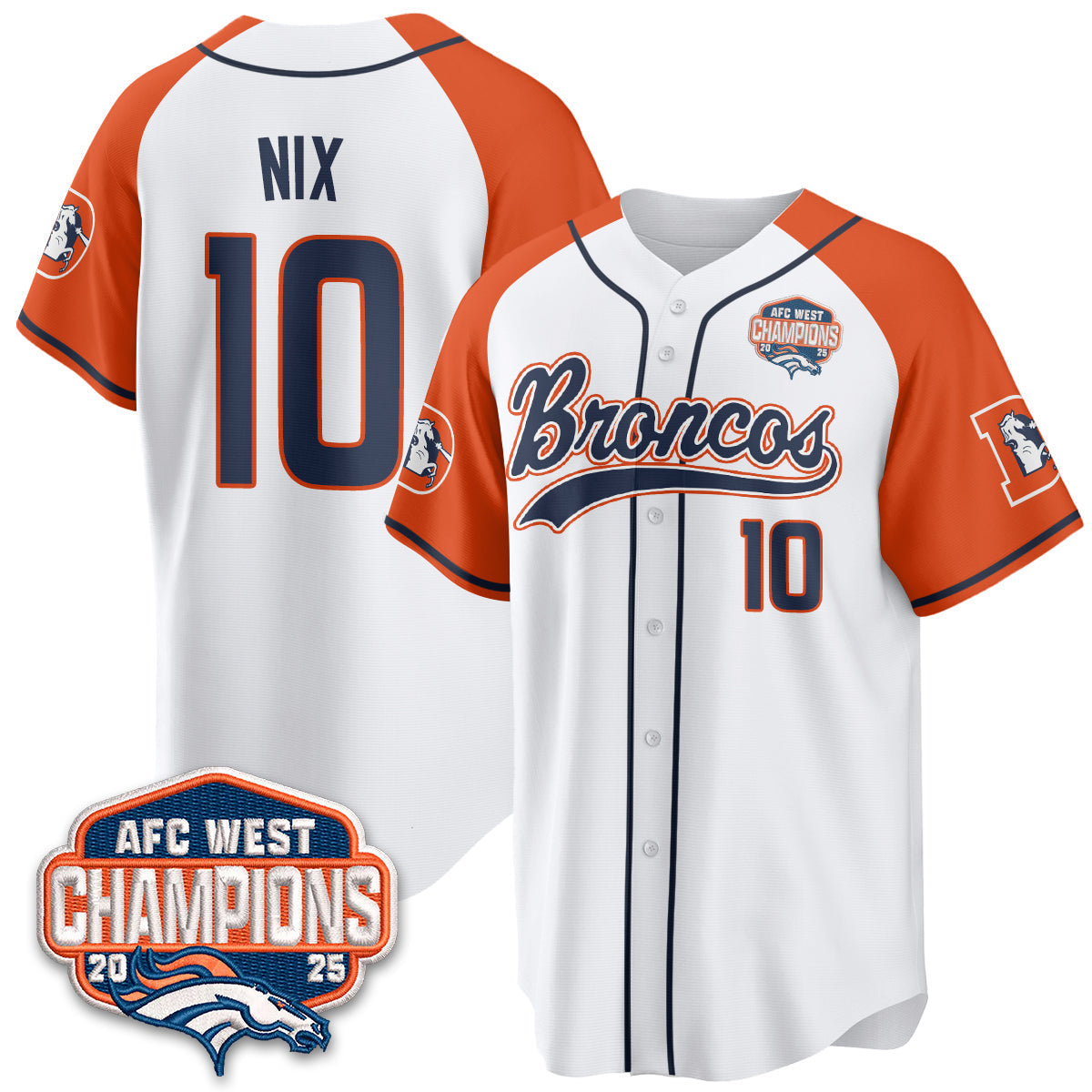 DEN AFC West Division Champions Vapor Limited Baseball Jersey - Stitched