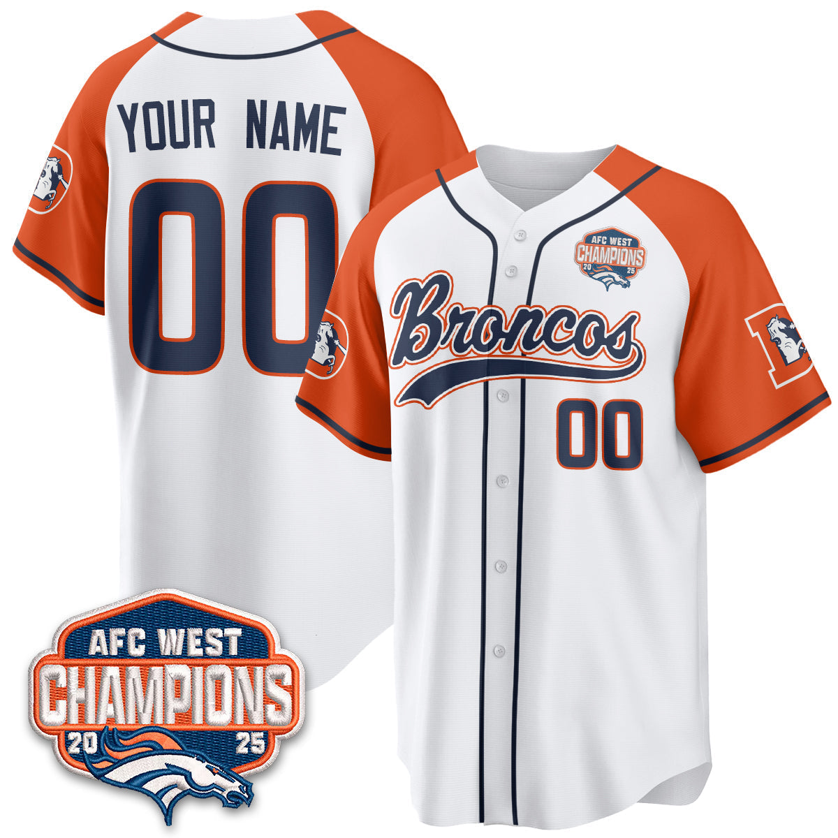 DEN AFC West Division Champions Vapor Limited Baseball Custom Jersey - Stitched (Copy)