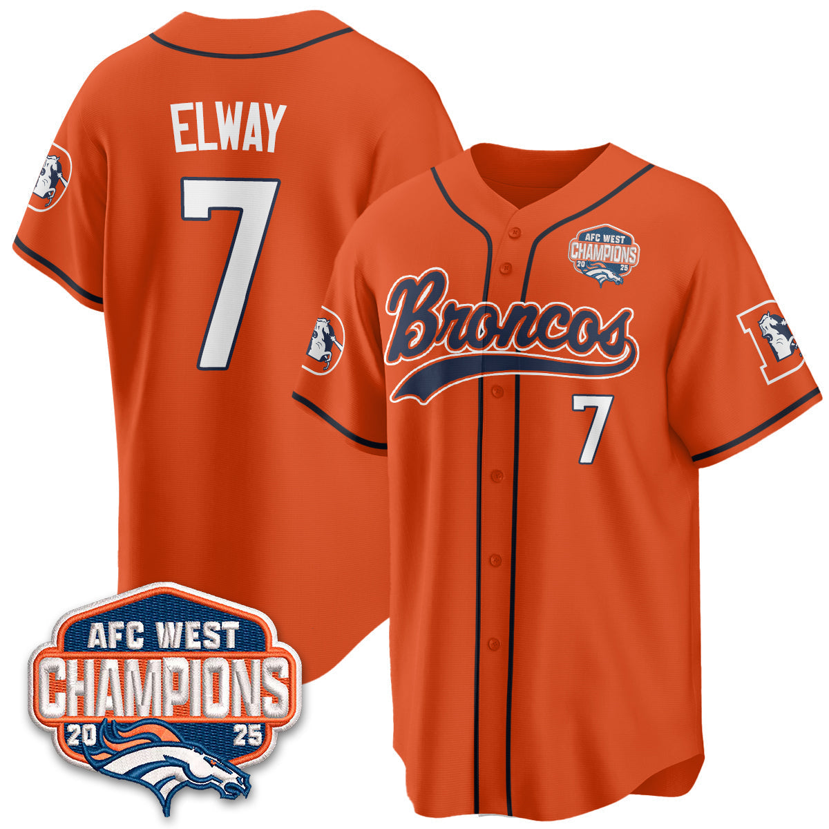 DEN AFC West Division Champions Vapor Limited Baseball Jersey - Stitched