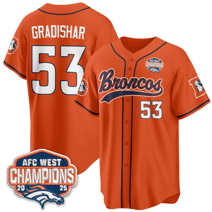 DEN AFC West Division Champions Vapor Limited Baseball Jersey - Stitched