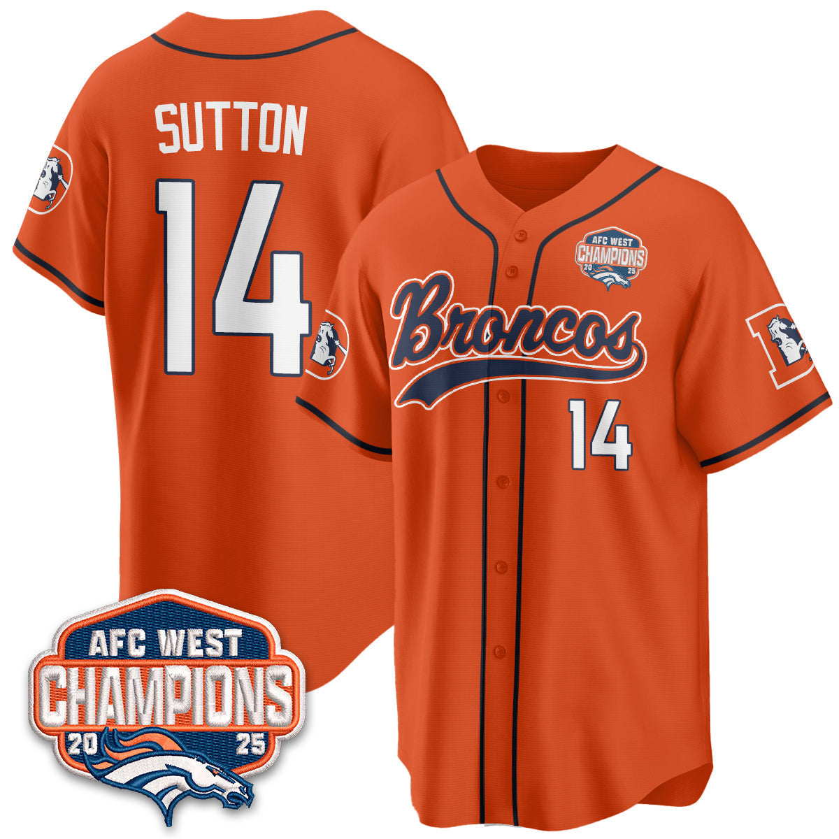 DEN AFC West Division Champions Vapor Limited Baseball Jersey - Stitched