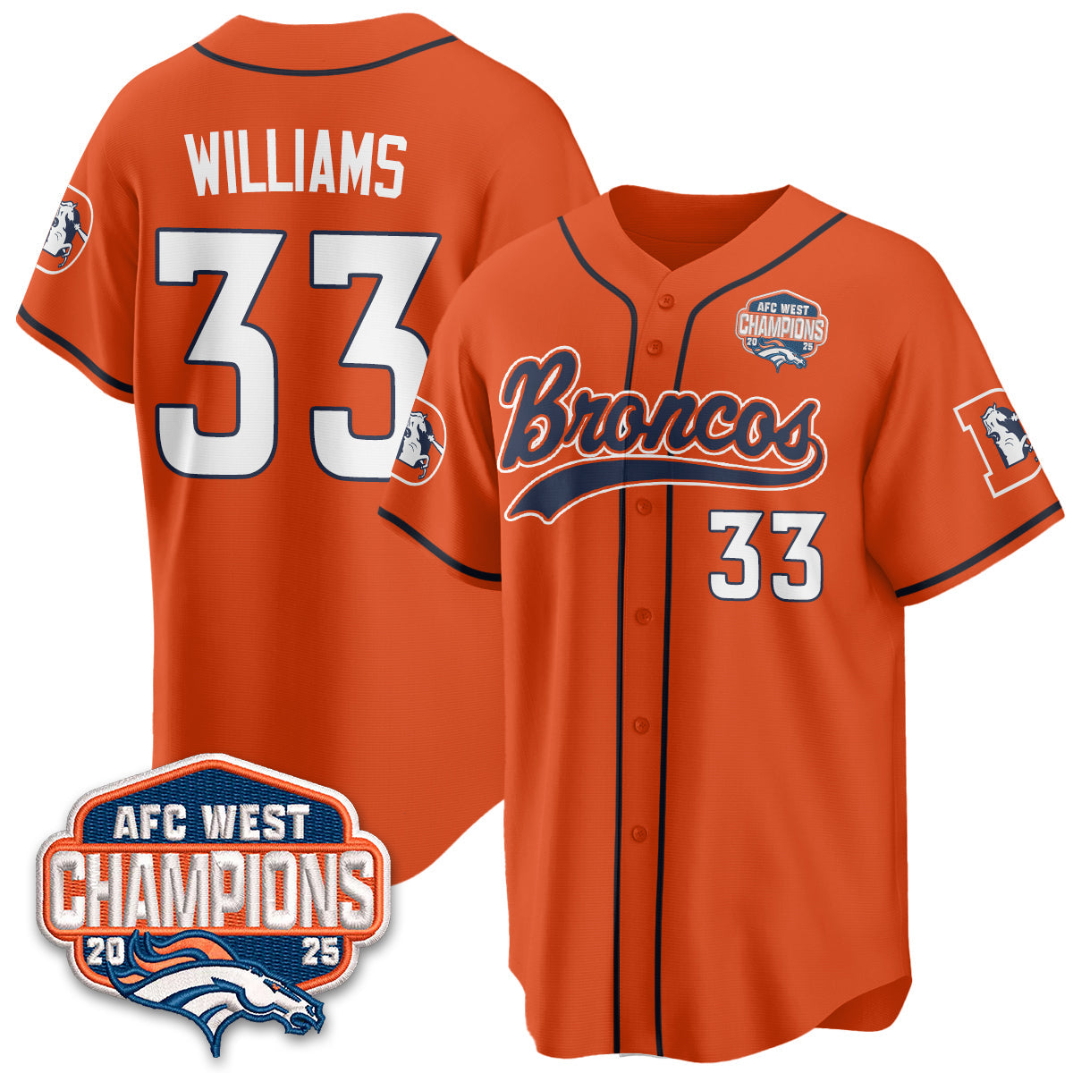 DEN AFC West Division Champions Vapor Limited Baseball Jersey - Stitched