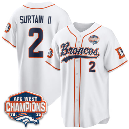 DEN AFC West Division Champions Vapor Limited Baseball Jersey - Stitched