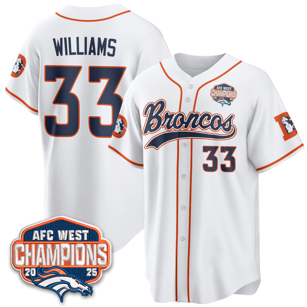 DEN AFC West Division Champions Vapor Limited Baseball Jersey - Stitched