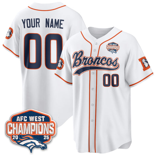DEN AFC West Division Champions Vapor Limited Baseball Custom Jersey - All Stitched