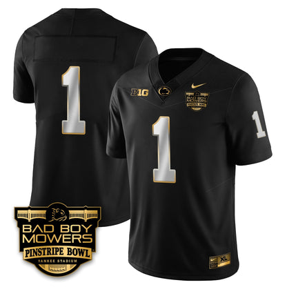 PSU Football Pinstripe Bowl Gold Jersey - Stitched