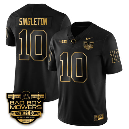 PSU Football Pinstripe Bowl Gold Jersey - Stitched