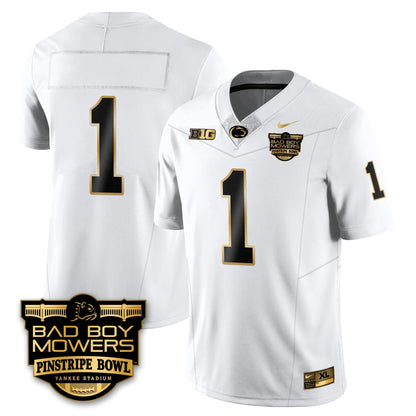 PSU Football Pinstripe Bowl Gold Jersey - Stitched