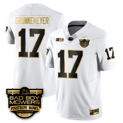PSU Football Pinstripe Bowl Gold Jersey - Stitched