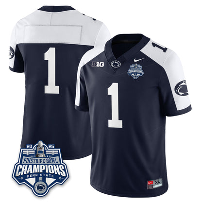 PSU Football 2025 Pinstripe Bowl Champions Jersey - Stitched
